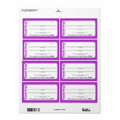 Elementaire of peuter-schoolse veldreislabels etiket (Full Sheet)