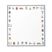 Elementaire school leraar bus Wereldbol Boek Big N Notitieblok (Voorkant)