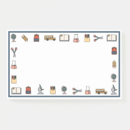 Elementaire school leraar bus Wereldbol Boek Big N Post-it® Notes