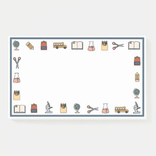 Elementaire school leraar bus Wereldbol Boek Big N Post-it® Notes