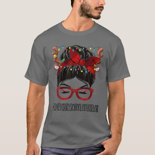 Elementaire schoolconsulent kerstbericht t-shirt (Voorkant)
