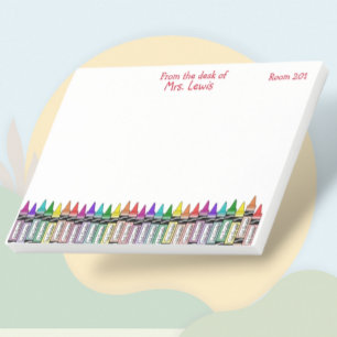 Elementaire schoolleraar Aangepaste kleurrijke kra Post-it® Notes
