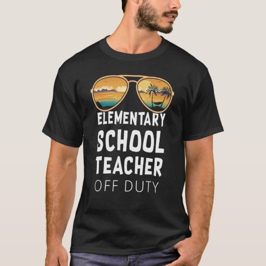 Elementaire schoolleraar voor de dienst Zonnebril  T-shirt (Voorkant)
