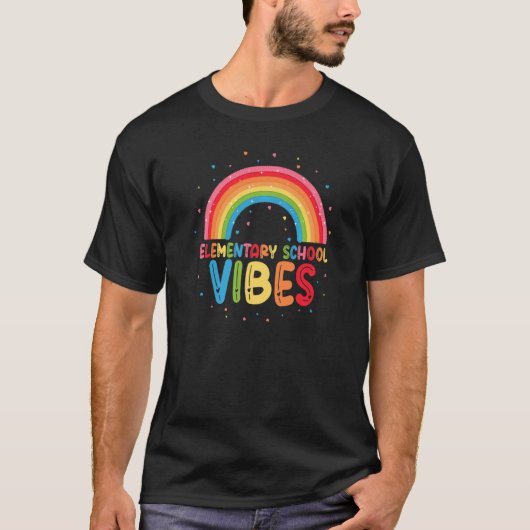 Elementaire schoolvormen eerste dag terug naar sch t-shirt (Voorkant)