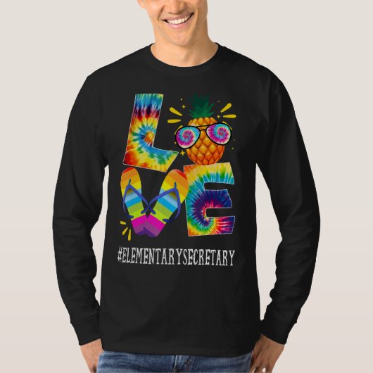 Elementaire secretaris Love Pineapple Summer Off D T-shirt (Voorkant)