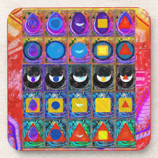 Elementaire symbolen Patroon Meditatie Aid Tattva Bier Onderzetter