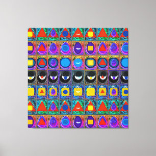 Elementaire symbolen Patroon Meditatie Aid Tattva Canvas Afdruk