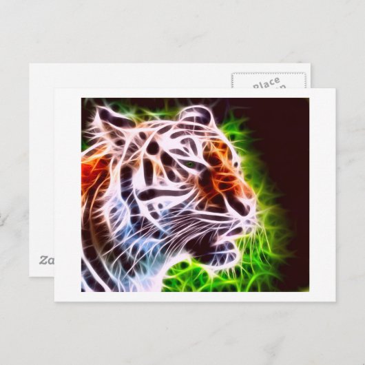 Elementaire tijger briefkaart (Voorkant / Achterkant)