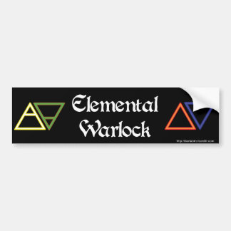 Elementaire Warlock Bumpersticker