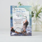 Elementaire waterkrachtuitnodiging RSVP kaartje (Staand voorkant)