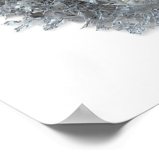 Elemental Abstract Art: Crystallized Guardian Lion Poster (Hoek)