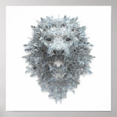 Elemental Abstract Art: Crystallized Guardian Lion Poster (Voorkant)