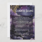 Elemental Balance Pagan Prayer Ritual Card Kaart (Voorkant)