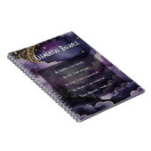 Elemental Balance Purple Night Sky Pagan Prayer Notitieboek (Rechterzijde)