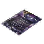 Elemental Balance Purple Night Sky Pagan Prayer Notitieboek (Linkerzijde)