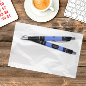 Elemental Blue Crayon Wrap Monogram Name Pen