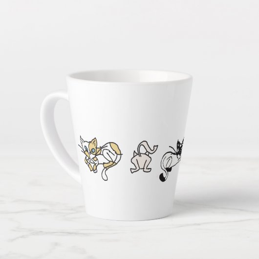 Elemental Cats Latte Mok (Linkerhoek)