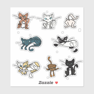 Elemental cats stickers
