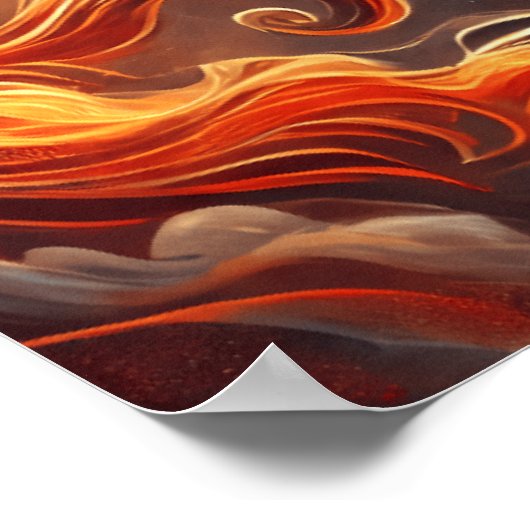 Elemental Embrace: vuur en ijs Poster (Hoek)