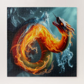 Elemental Snake: vuur en water puzzel Legpuzzel (Horizontaal)