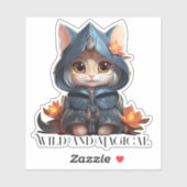 Elemental Sorceress Cat - "Wild en Magisch" Sticker (Vel)