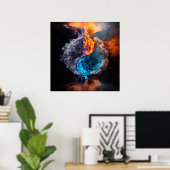 Elemental Yin Yang Poster (Thuiskantoor)