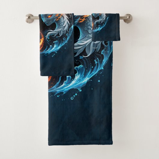 Elementale harmonie, yin en yang van de natuur. bad handdoek (Insitu)