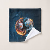 Elementale harmonie, yin en yang van de natuur. bad handdoek (Wasdoekje)