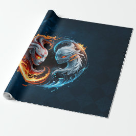 Elementale harmonie, yin en yang van de natuur. cadeaupapier