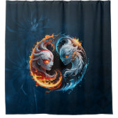 Elementale harmonie, yin en yang van de natuur. douchegordijn (Voorkant)