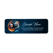 Elementale harmonie, yin en yang van de natuur. etiket (Voorkant)
