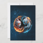 Elementale harmonie, yin en yang van de natuur. kaart (Achterkant)