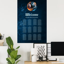 Elementale harmonie, yin en yang van de natuur. poster