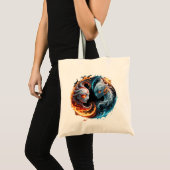 Elementale harmonie, yin en yang van de natuur. tote bag (Voorkant (product))