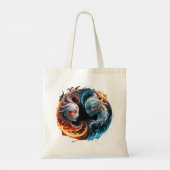 Elementale harmonie, yin en yang van de natuur. tote bag (Achterkant)