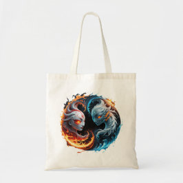 Elementale harmonie, yin en yang van de natuur. tote bag
