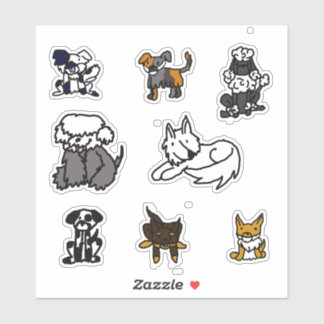 Elementale honden stickers
