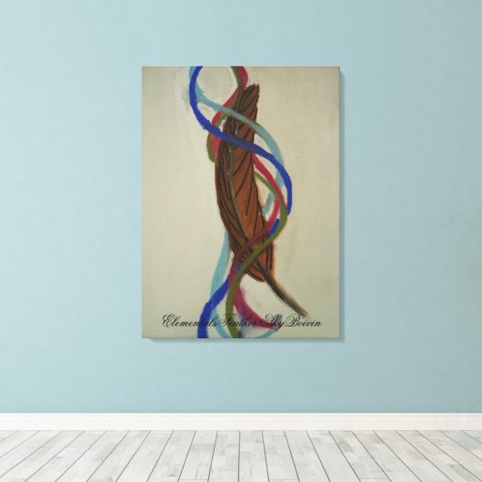 Elementals Feather Canvas Afdruk (Insitu (Houten vloer))