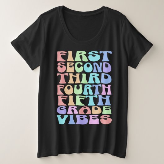 Elementary Grade Vibes Teacher Shirt - Eerste dag (Design voorkant)