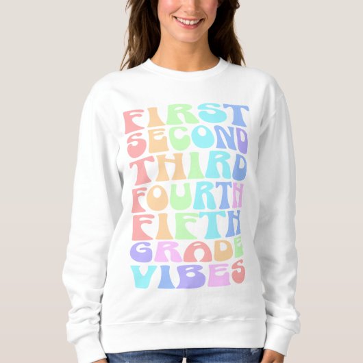 Elementary Grade Vibes Teacher Shirt - Eerste dag (Voorkant)