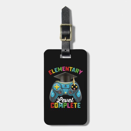 Elementary Level, een complete gamer voor Afstuder Bagagelabel (Voorkant verticaal)