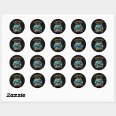 Elementary Level, een complete gamer voor Afstuder Ronde Sticker (Vel)