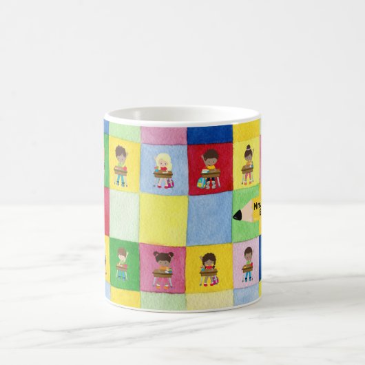 Elementary School Class Kinderen Custom Teacher Koffiemok (Center)