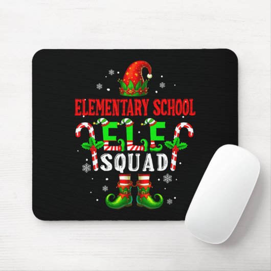 Elementary School Elf Squad Xmas Elf Hat Scute Ss  Muismat (Met muis)