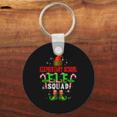 Elementary School Elf Squad Xmas Elf Hat Scute Ss Sleutelhanger (Voorkant)