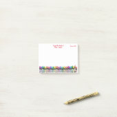 Elementary School leraar Custom Kleurrijke kleurpo Post-it® Notes (Op bureau)