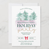 Elementary School leraar Kerstfeest Kaart (Voorkant)