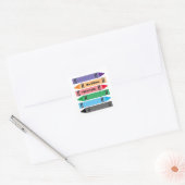 Elementary school leraar kleurrijke krijt stickers (Envelop)
