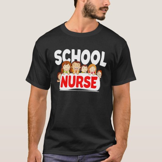 Elementary School Nurse RN LPN Back To School Nurs T-shirt (Voorkant)