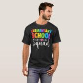 Elementary School Squad Teacher Student Team Terug T-shirt (Voorkant volledig)